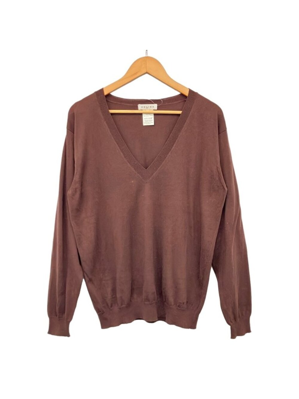 Celine Long Sleeve Sweater Dark Brown M